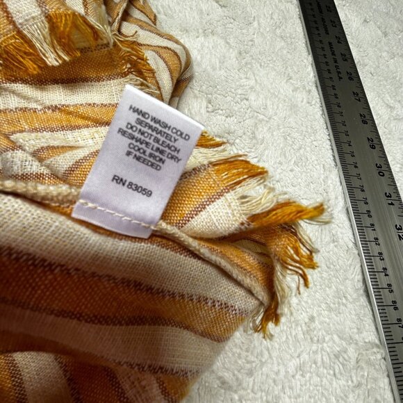 Anthropologie Drew Women's Striped Shift Dress Medium Drawstring Waist Yellow - Picture 5 of 9